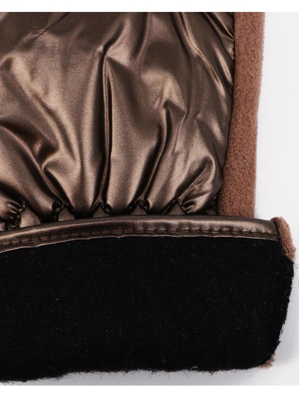 Перчатки женские, безразмерные, с утеплителем, цвет коричневый