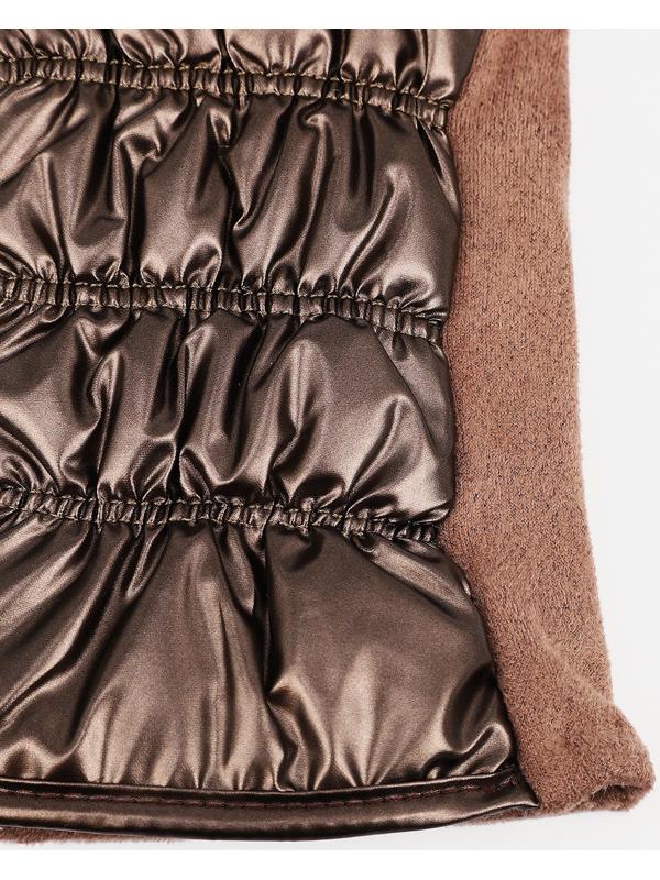 Перчатки женские, безразмерные, с утеплителем, цвет коричневый