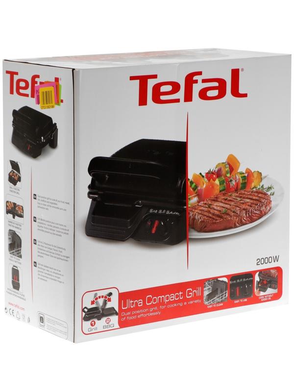 Гриль электрический Tefal GC305816, 2000 Вт, антипригарное покрытие, 38.8х21 см