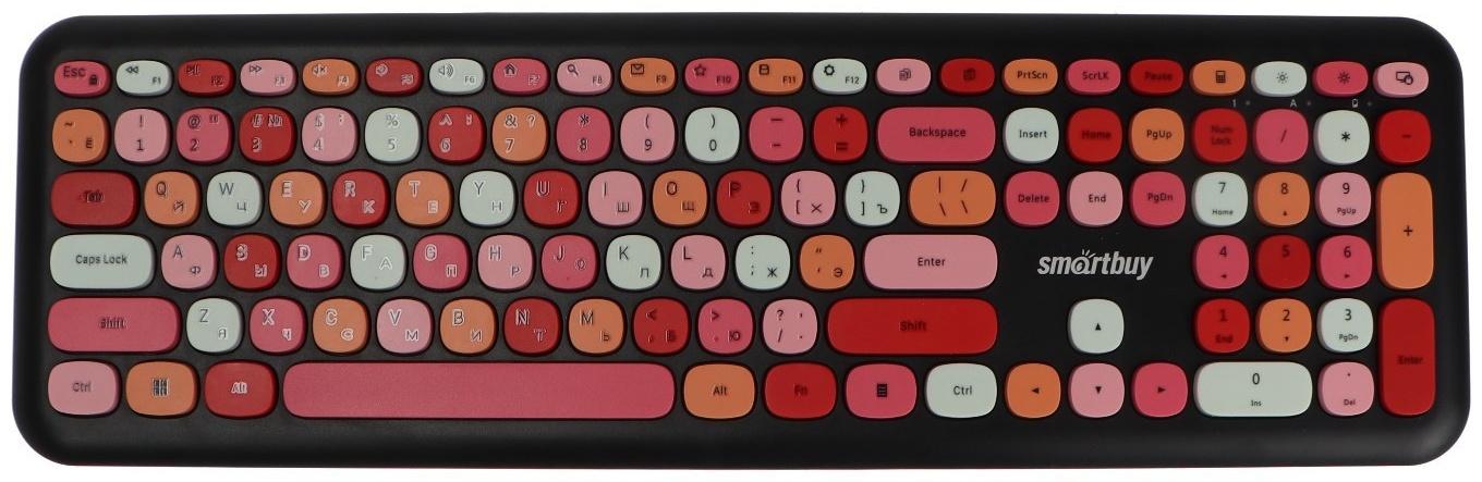 Комплект клавиатура и мышь Smartbuy SBC-666395AG-V, беспровод, мембран, 1000 dpi, USB,черный