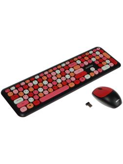 Комплект клавиатура и мышь Smartbuy SBC-666395AG-V, беспровод, мембран, 1000 dpi, USB,черный