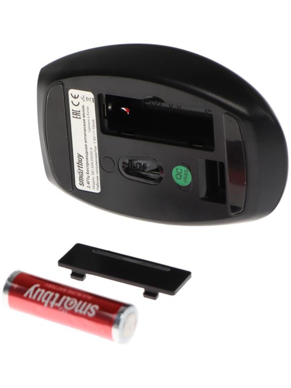 Комплект клавиатура и мышь Smartbuy SBC-666395AG-V, беспровод, мембран, 1000 dpi, USB,черный