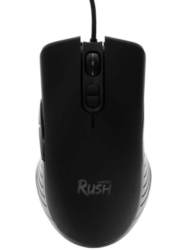 Комплект клавиатура+мышь+ковер Smartbuy RUSH Shotgun, провод, мембран, 3200 dpi, USB, чёрный