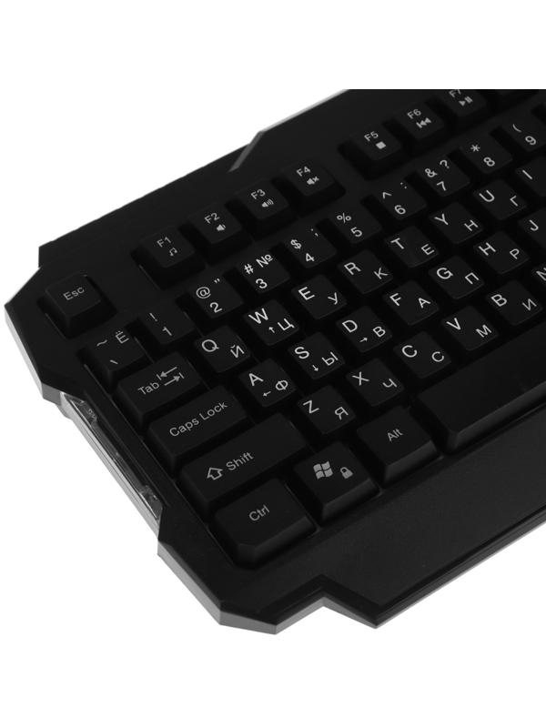 Комплект клавиатура+мышь+ковер Smartbuy RUSH Shotgun, провод, мембран, 3200 dpi, USB, чёрный