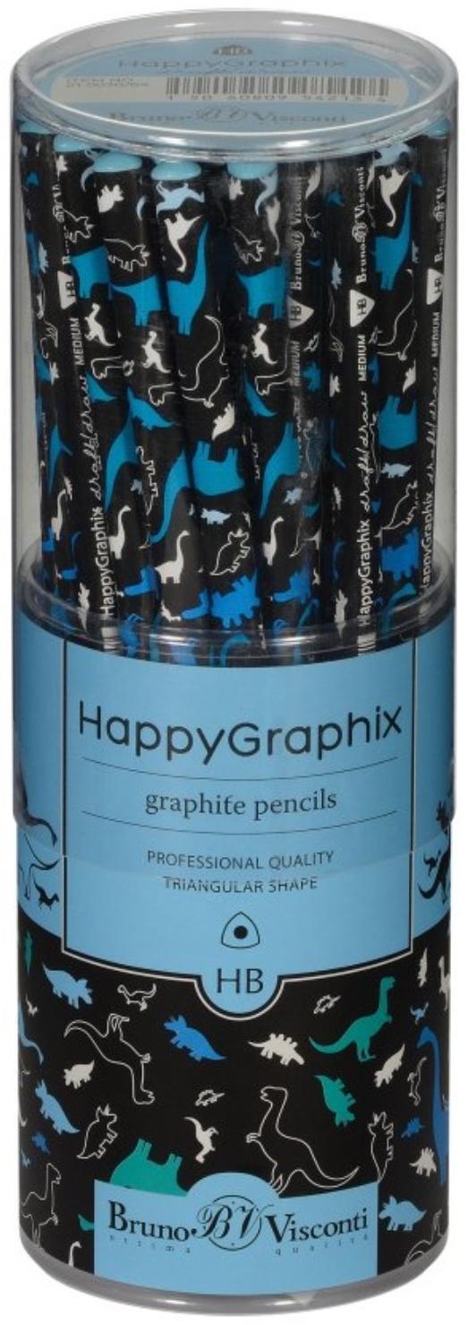 Карандаш чернографитный BrunoVisconti HappyGraphix JUMBO 