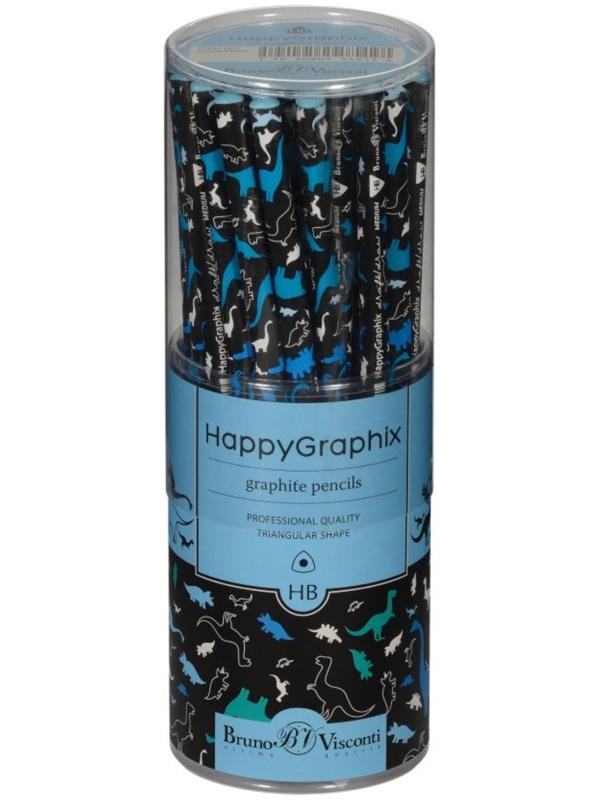 Карандаш чернографитный BrunoVisconti HappyGraphix JUMBO 