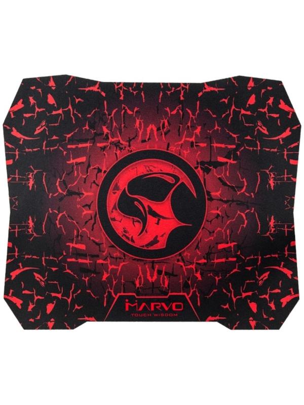 Игровой набор Marvo M355+G1, мышь проводная+коврик, 7200 dpi, цвет черно-красный