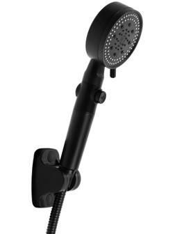 Набор для душа ZEIN Z2715, шланг 150 см, самоклеящийся держатель, лейка 5 режимов, черный