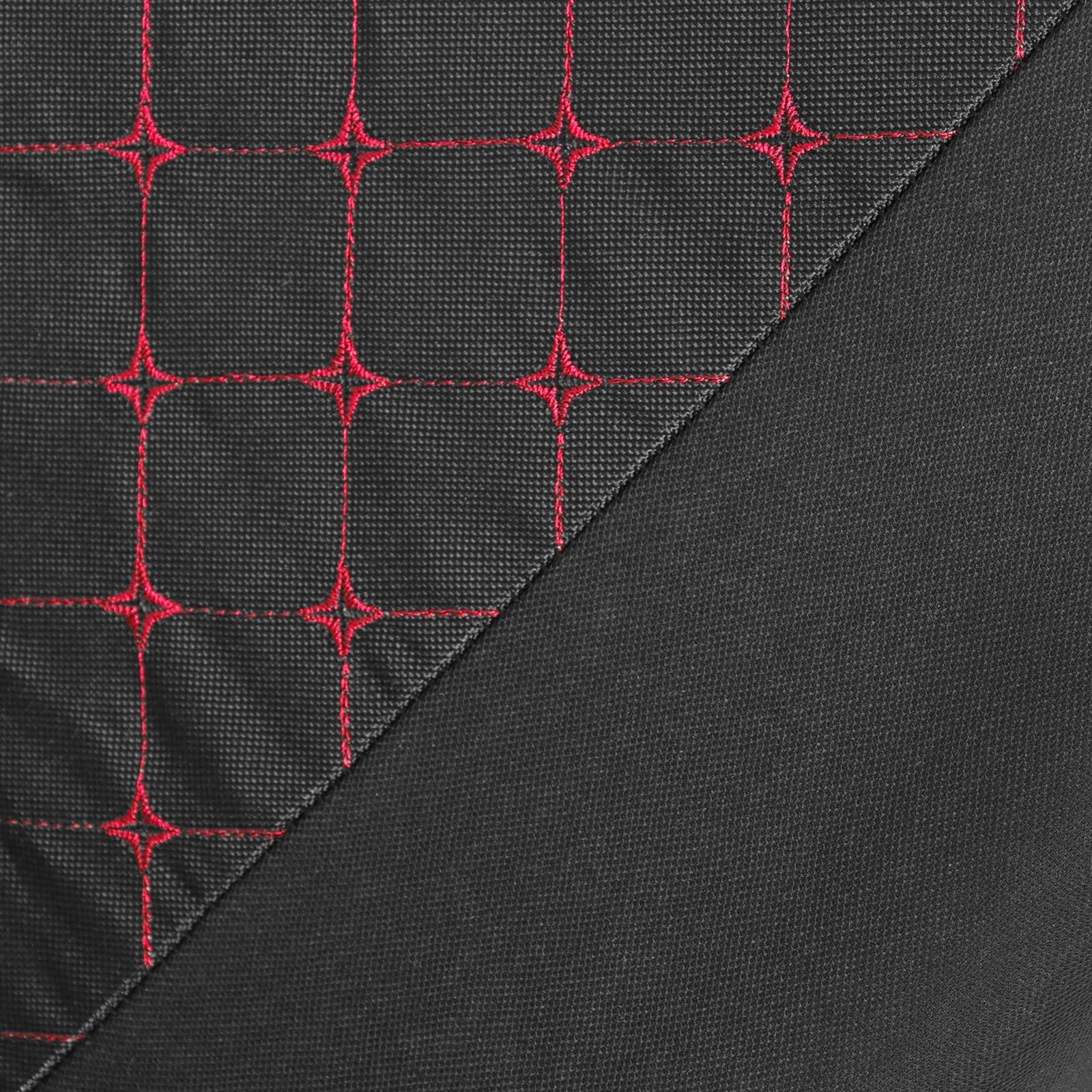 Авточехлы TORSO Premium, 11 предметов, красная строчка