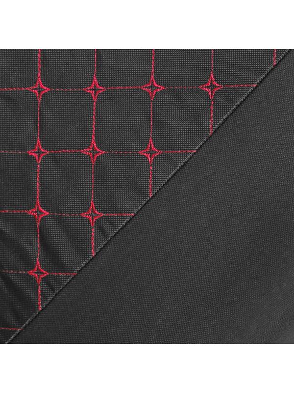 Авточехлы TORSO Premium, 11 предметов, красная строчка