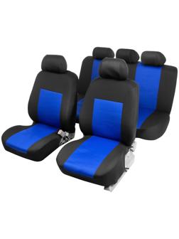 Авточехлы TORSO Premium, 11 предметов, синий