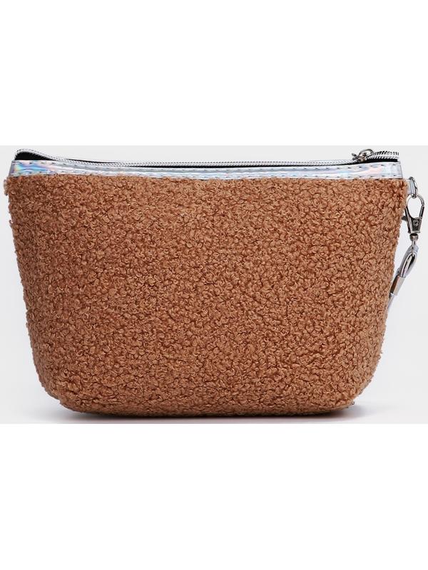 Косметичка на молнии, цвет коричневый