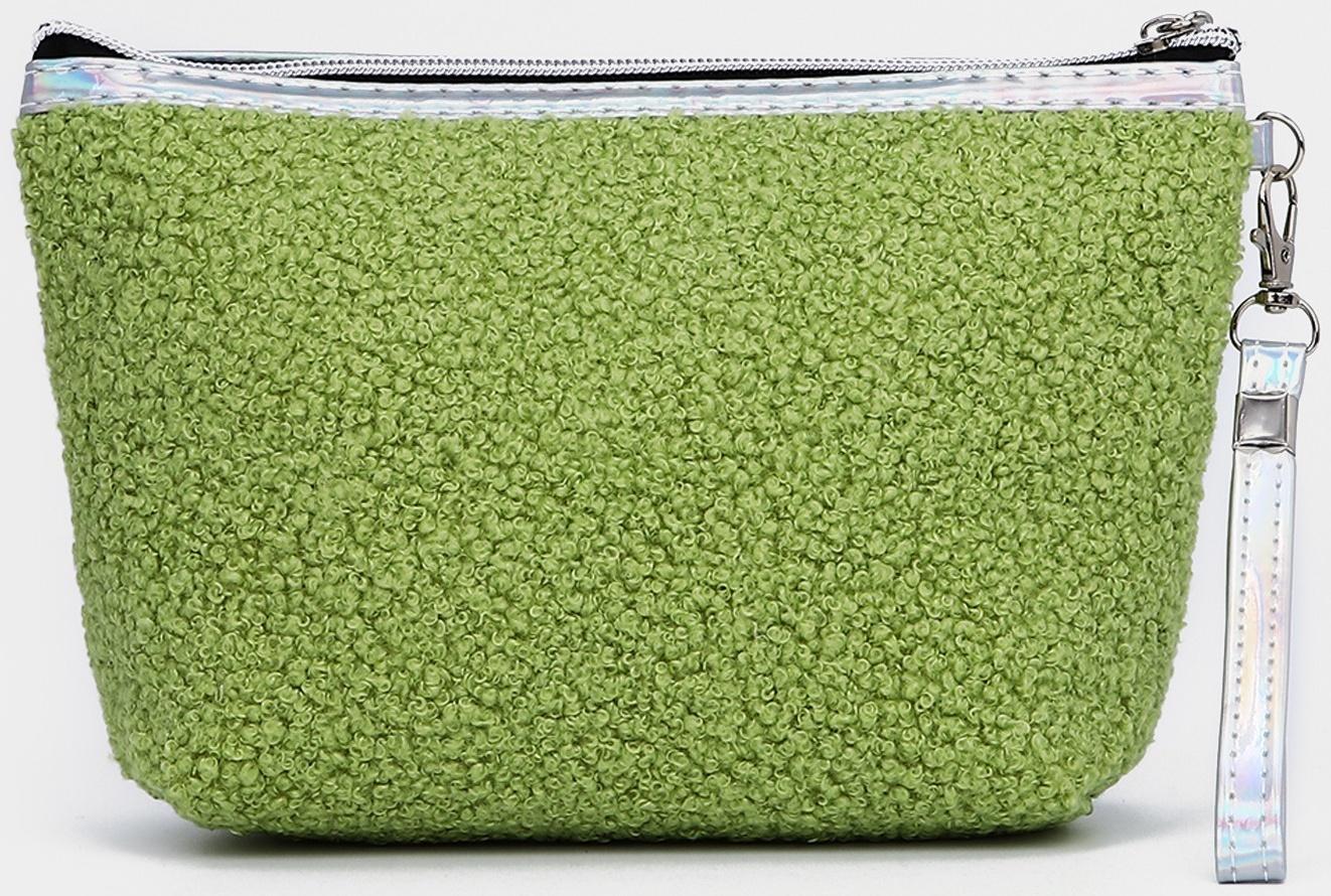 Косметичка на молнии, цвет зелёный