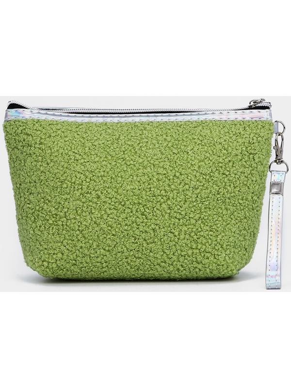 Косметичка на молнии, цвет зелёный