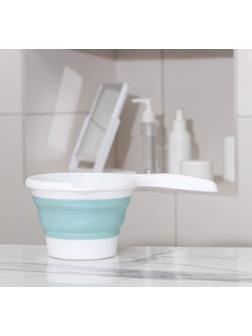 Ковш складной «Флекс», 1 л, 27×16,5×11 см, цвет морская волна