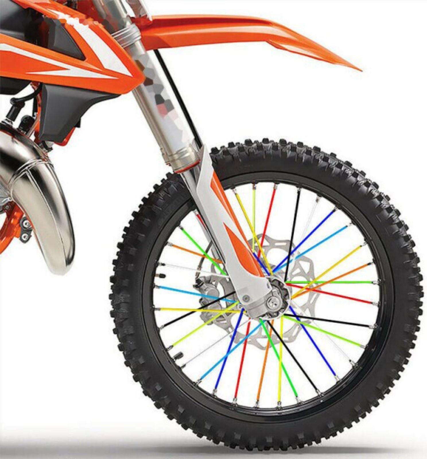 Декоративные накладки на спицы мотоцикла, 23×0,5 см, черный, набор 72 шт