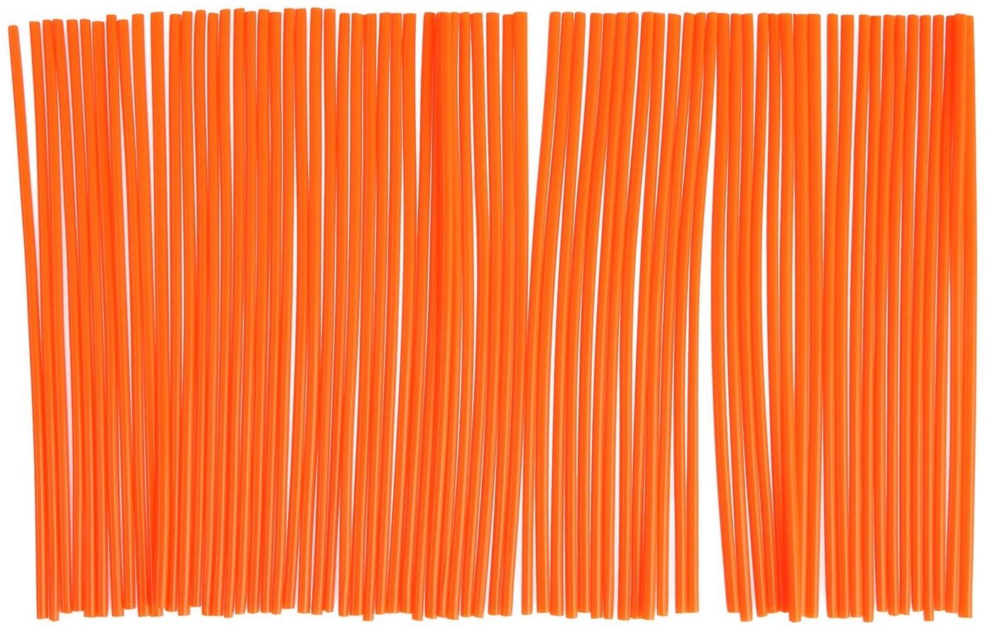 Декоративные накладки на спицы мотоцикла, 23×0,5 см, оранжевый, набор 72 шт