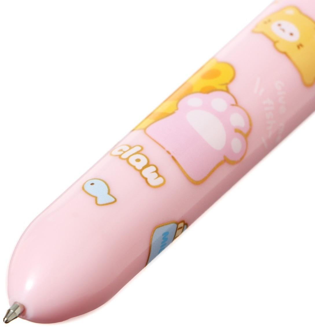 Ручка шариковая автоматическая 10-ти цветная, стержень 0,7мм, Лапка МИКС