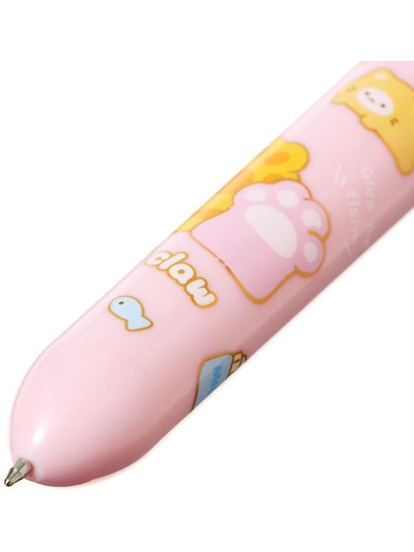 Ручка шариковая автоматическая 10-ти цветная, стержень 0,7мм, Лапка МИКС