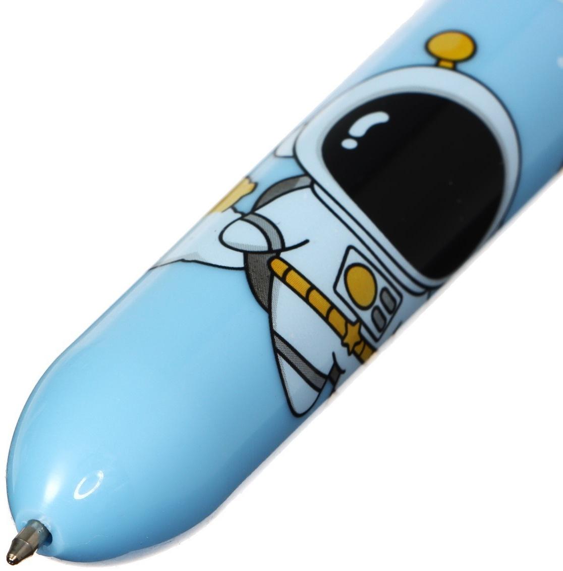 Ручка шариковая автоматическая 10-ти цветная, стержень 0,7мм, АстронавтМИКС