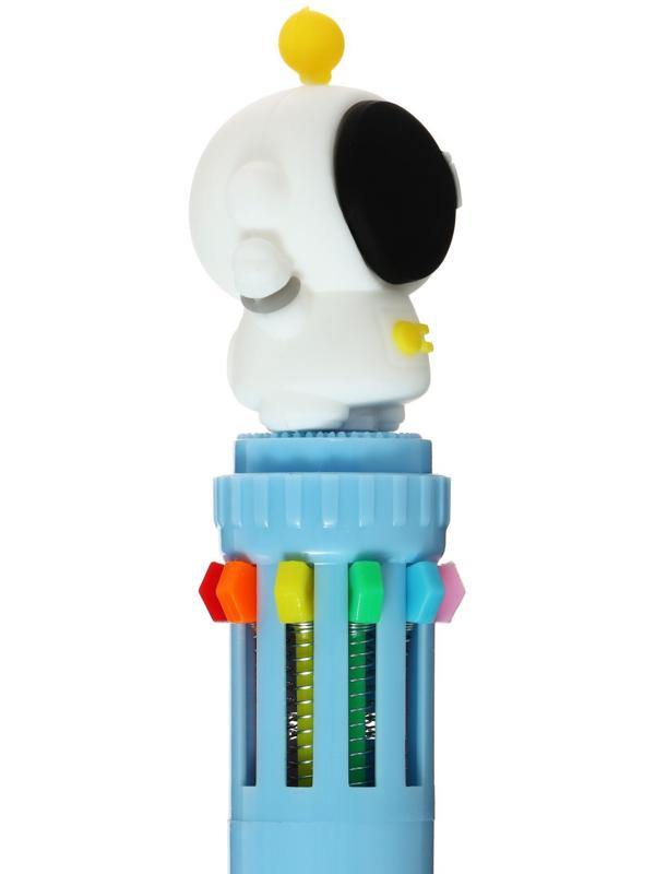 Ручка шариковая автоматическая 10-ти цветная, стержень 0,7мм, АстронавтМИКС