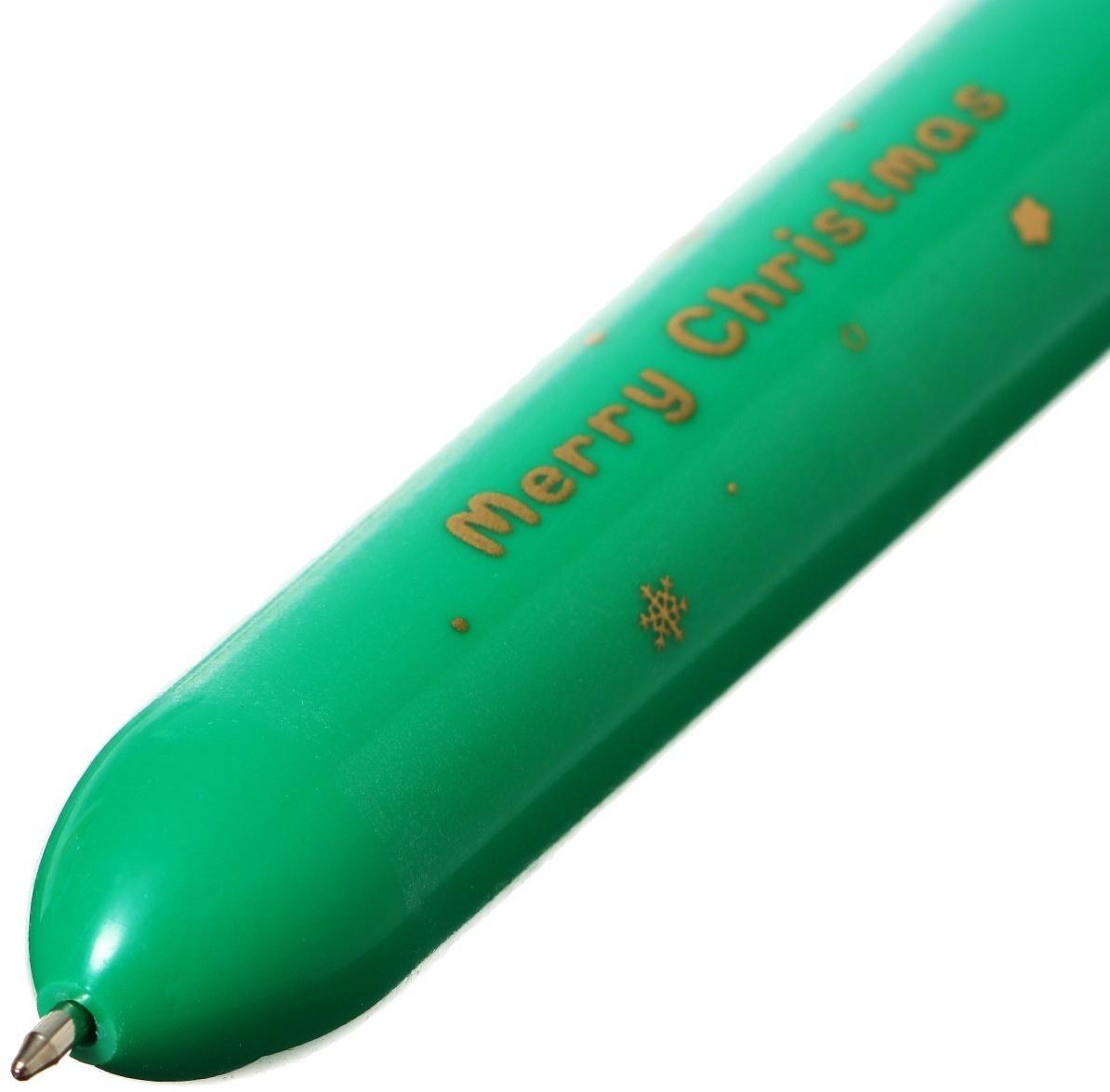 Ручка шариковая автоматическая 10-ти цветная, стержень 0,7мм, Новый год МИКС