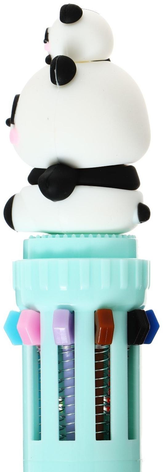 Ручка шариковая автоматическая 10-ти цветная, стержень 0,7мм, Панда МИКС