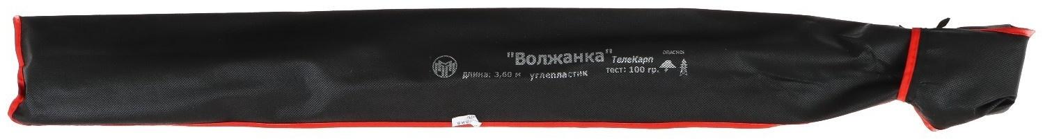 Удилище телекарп «Волжанка», 7 секций, тест до 100 г, 3.6 м, цвет чёрный