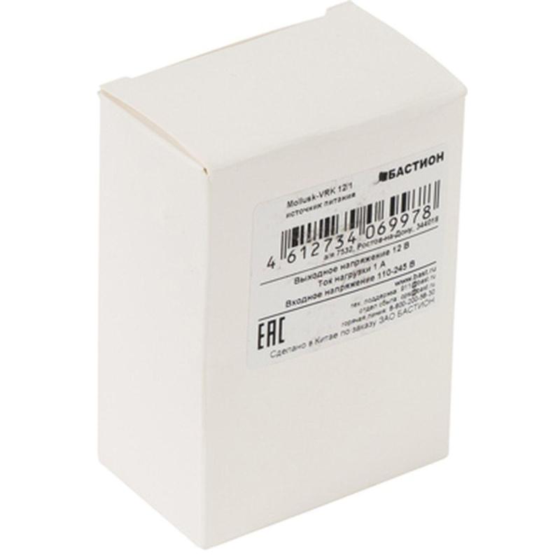 Блок питания Бастион Mollusk-VRK 12/1 (12В 1А)