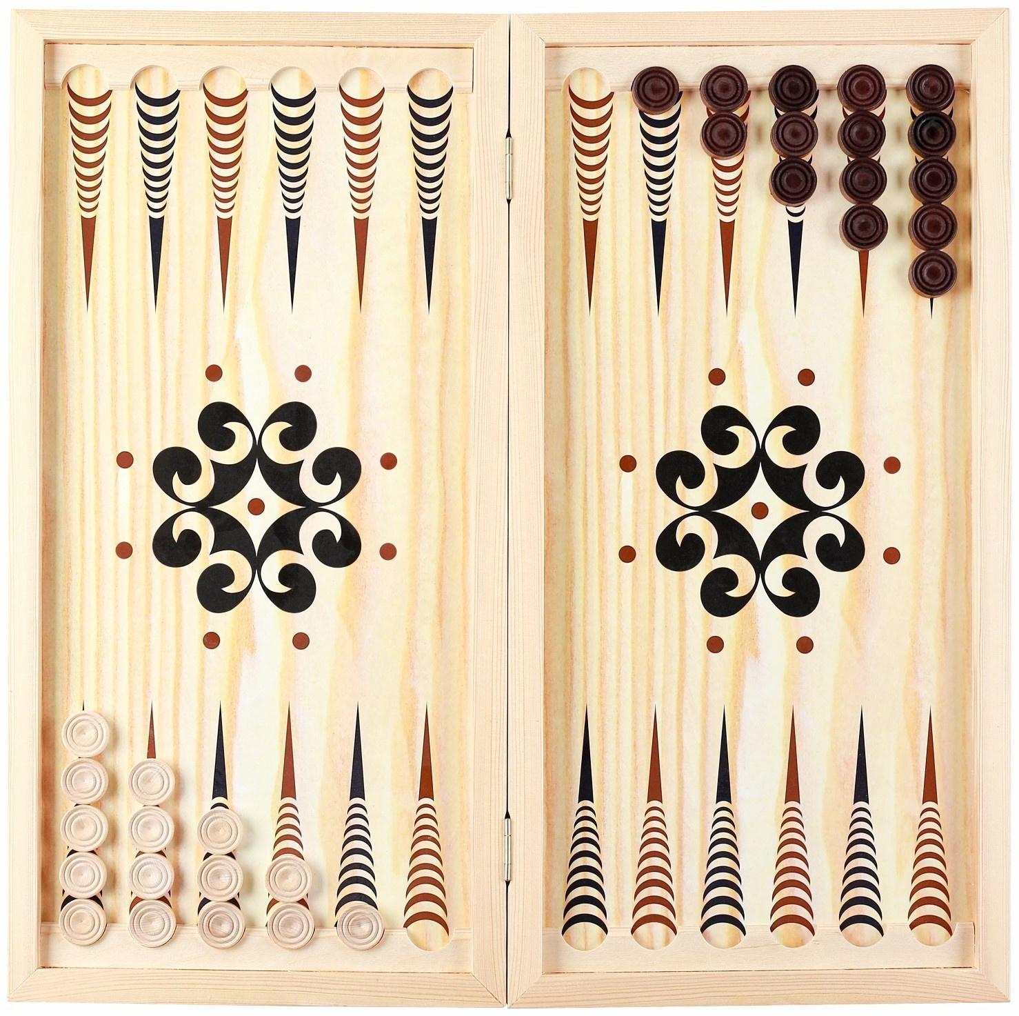 Фишки для нард и шашек, 30 шт, d-2.8 см, дерево