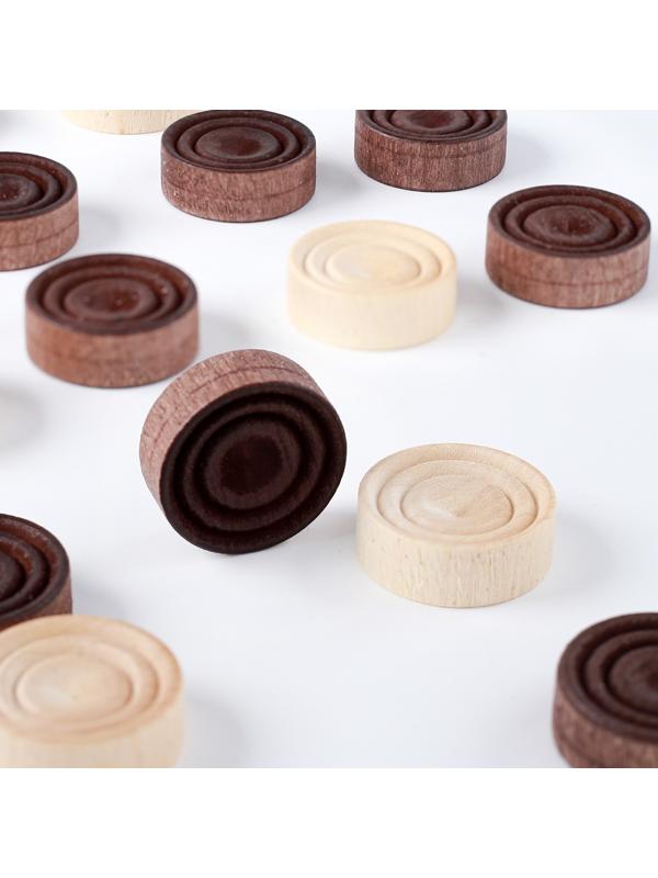 Фишки для нард и шашек, 30 шт, d-2.8 см, дерево