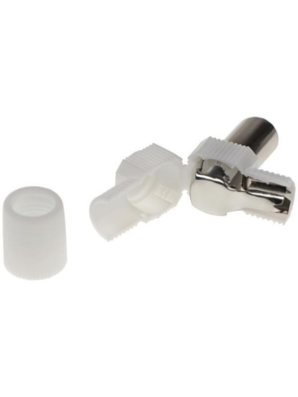 TV разъём Сигнал, угловой, пластик