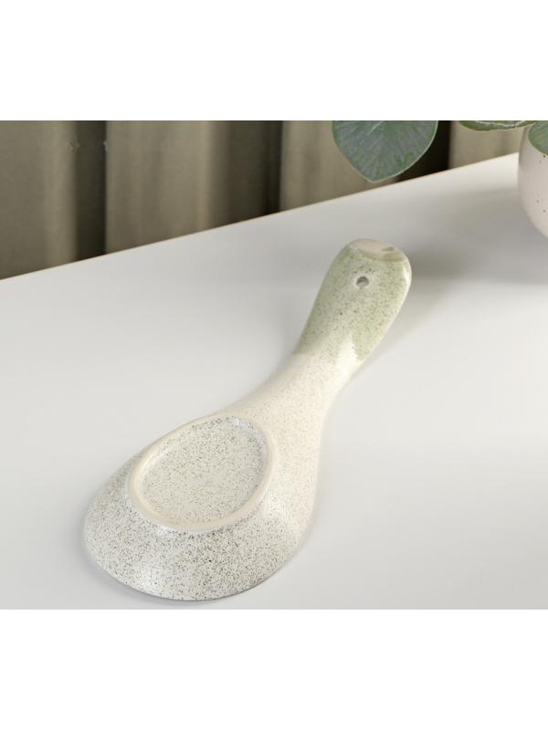 Подставка под ложку керамическая «Домик в деревне», 23×8,5×2,5 см