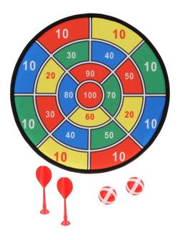 Дартс детский на липучках Moby Kids 14 дюймов (36 см.), 2 дротика и 2 шарика