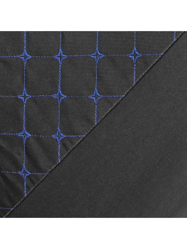 Авточехлы TORSO Premium 11 предметов, синяя строчка