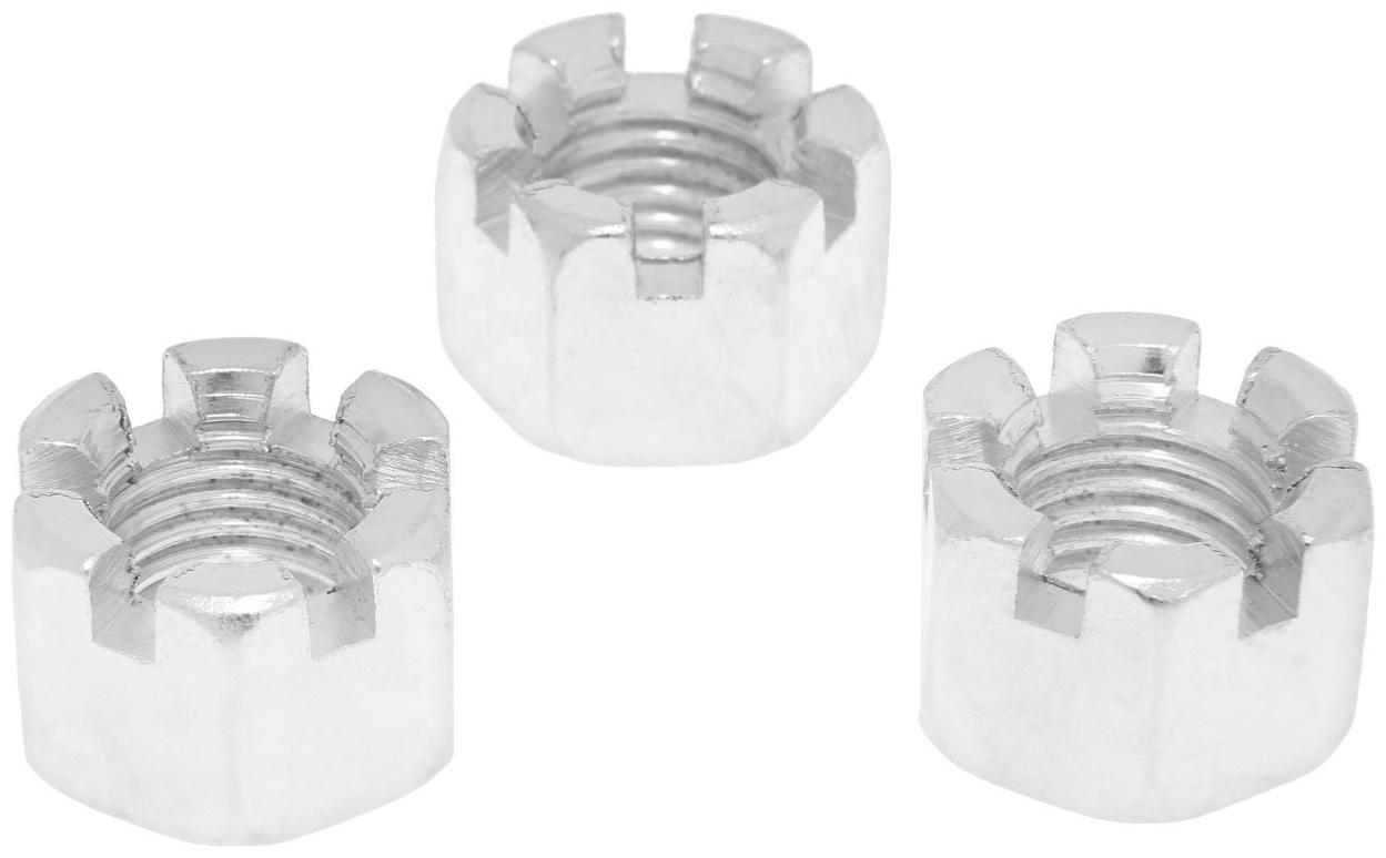 Гайка ЛОМ, корончатая, DIN935, оцинкованная, М20, 1 кг