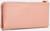 Кошелёк женский на кнопке, для карт, для монет, цвет розовый