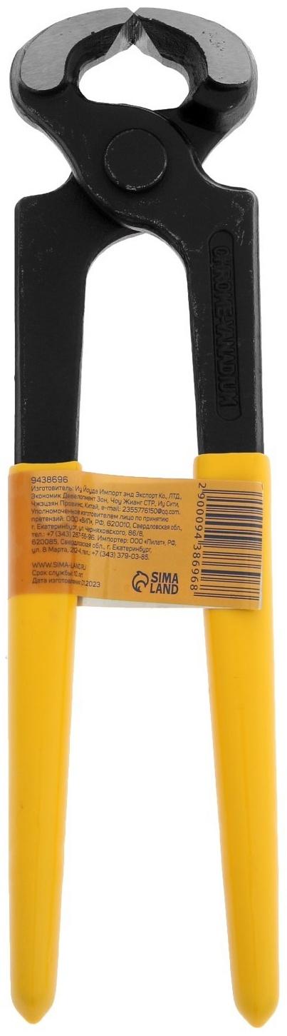 Клещи строительные ТУНДРА, CrV, прямые обрезиненные рукоятки, 200 мм