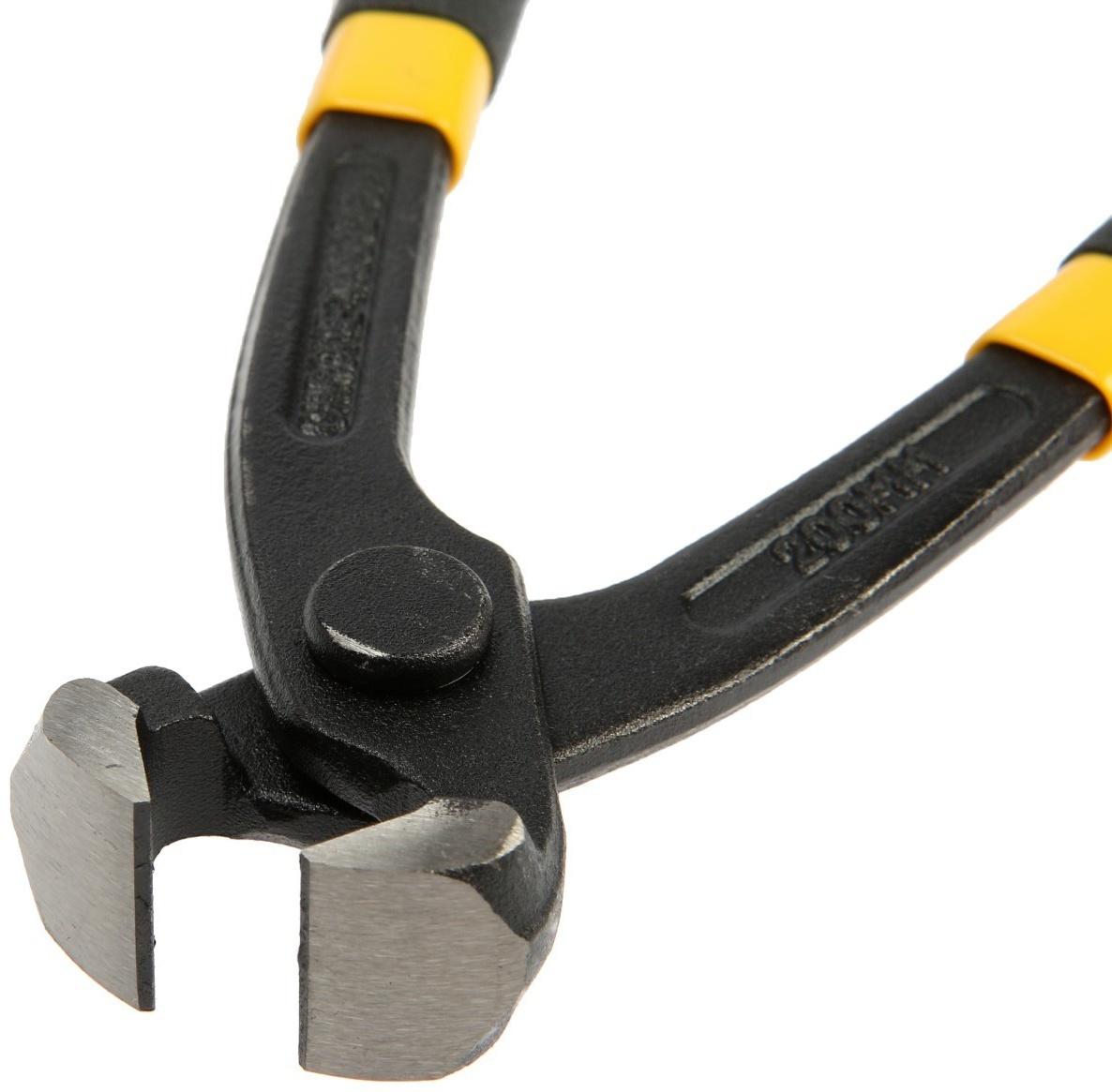 Клещи вязальные ТУНДРА, CrV, прямые обрезиненные рукоятки, 200 мм