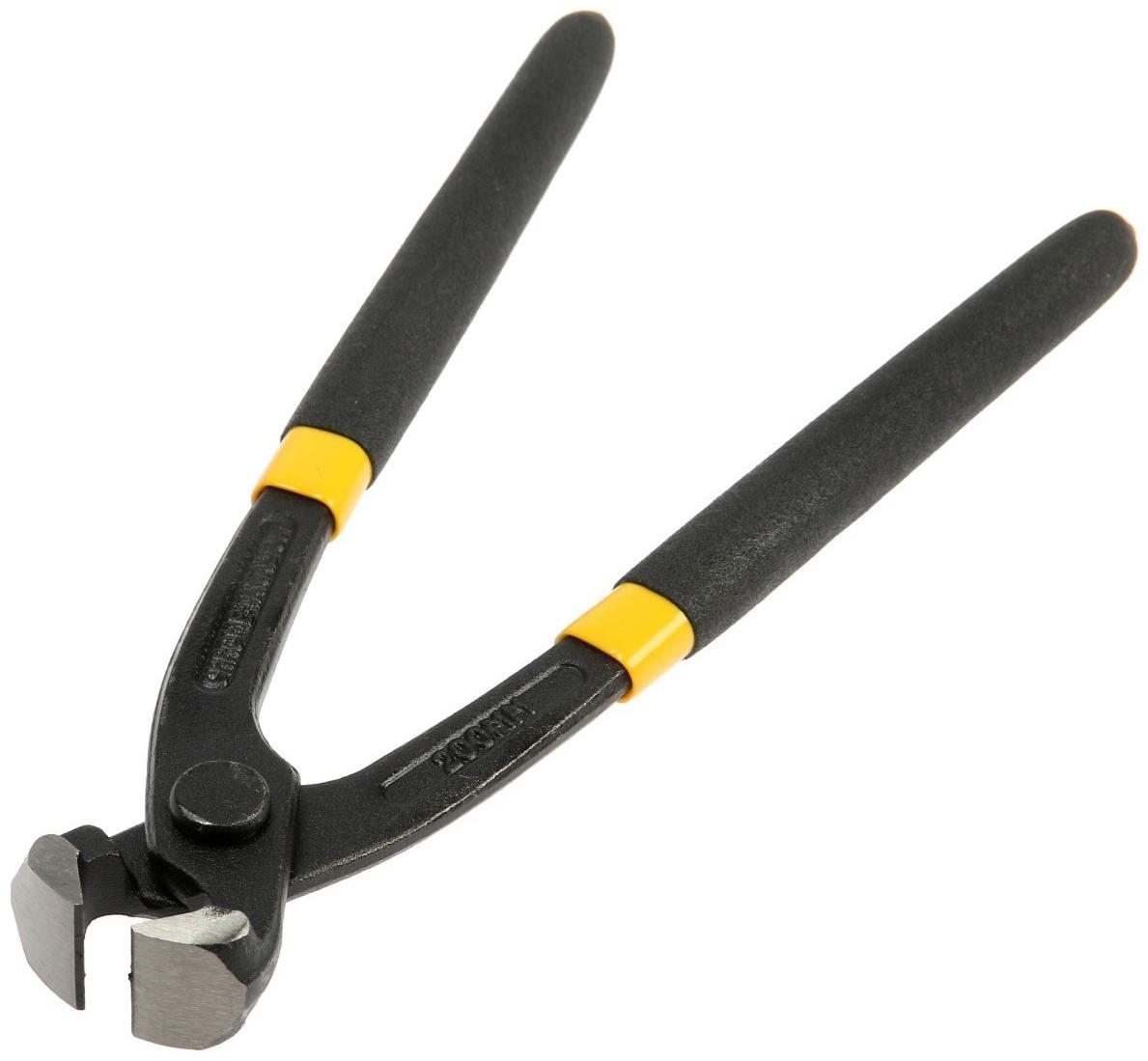 Клещи вязальные ТУНДРА, CrV, прямые обрезиненные рукоятки, 200 мм