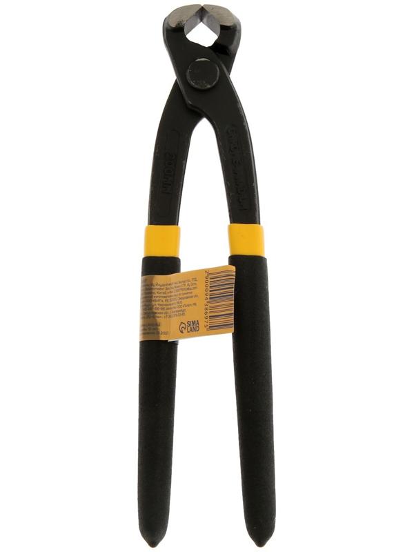 Клещи вязальные ТУНДРА, CrV, прямые обрезиненные рукоятки, 200 мм