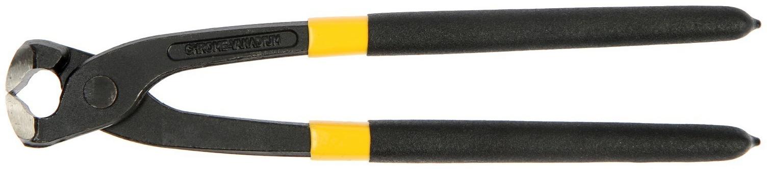 Клещи вязальные ТУНДРА, CrV, прямые обрезиненные рукоятки, 250 мм