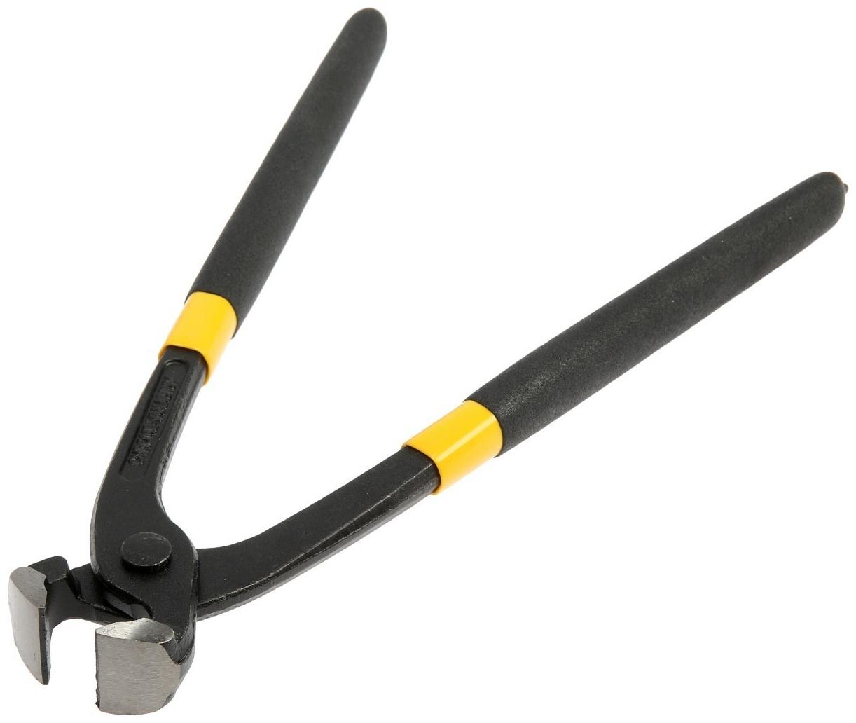 Клещи вязальные ТУНДРА, CrV, прямые обрезиненные рукоятки, 250 мм