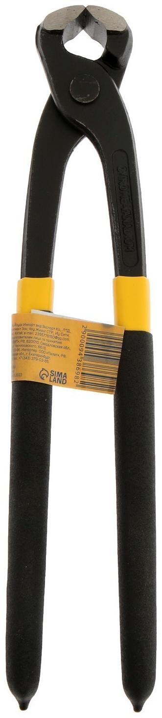 Клещи вязальные ТУНДРА, CrV, прямые обрезиненные рукоятки, 250 мм