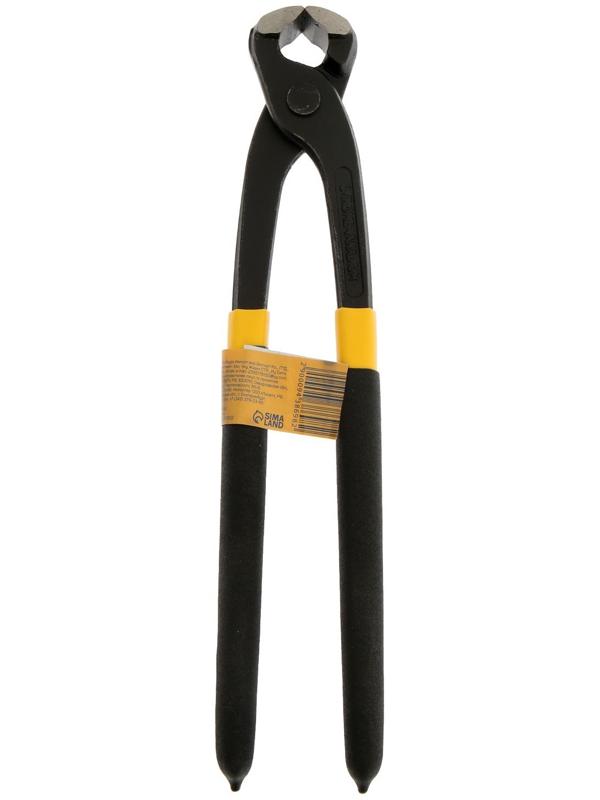 Клещи вязальные ТУНДРА, CrV, прямые обрезиненные рукоятки, 250 мм