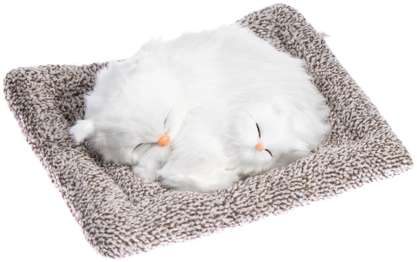 Игрушка на панель авто, кошечки на подушке, белый окрас