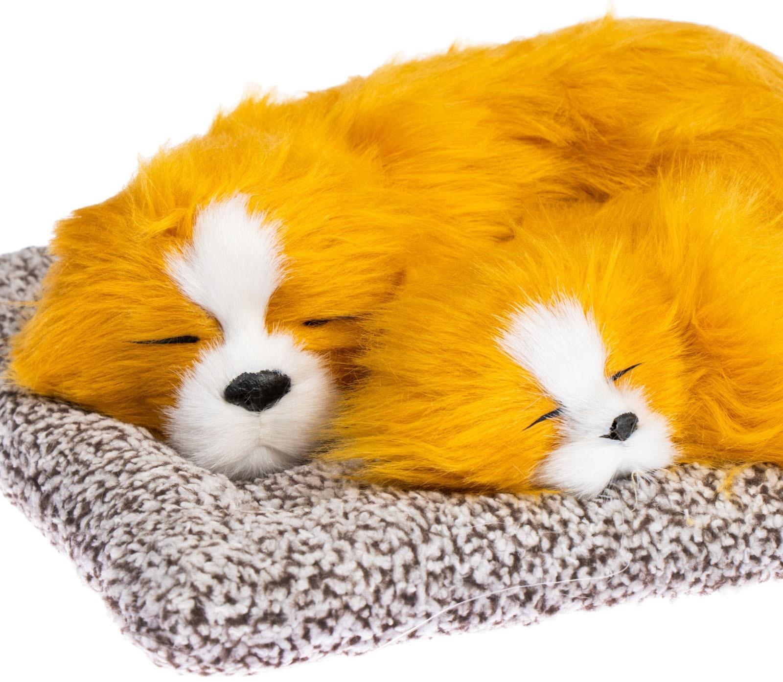 Игрушка на панель авто, собаки на подушке, бело-рыжий окрас