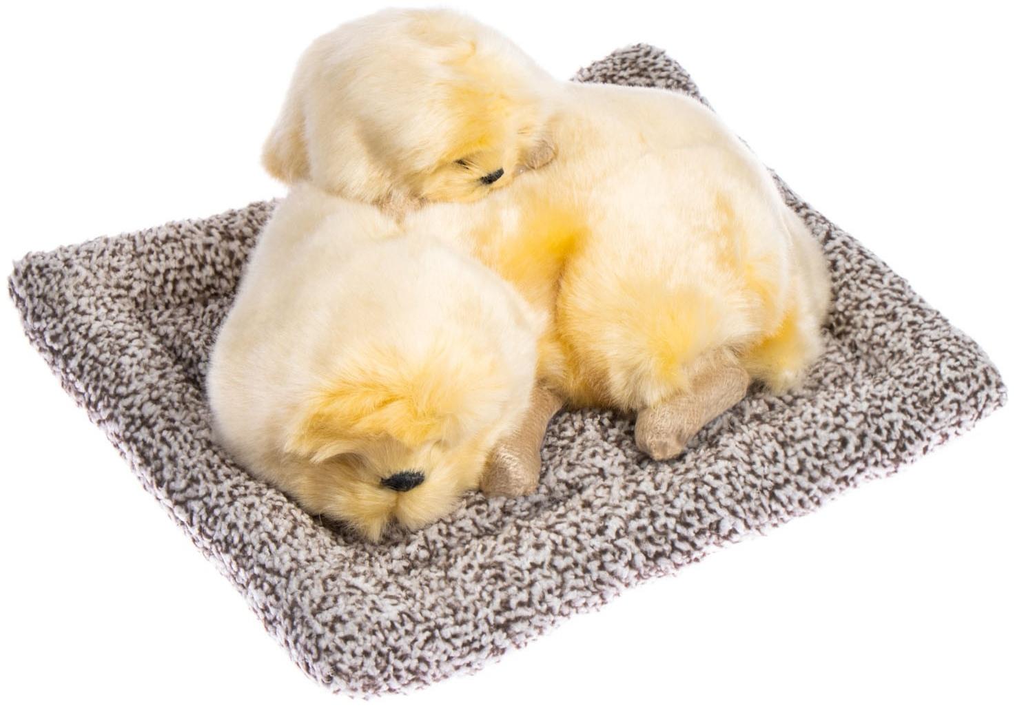 Игрушка на панель авто, собаки на подушке, бежевый окрас