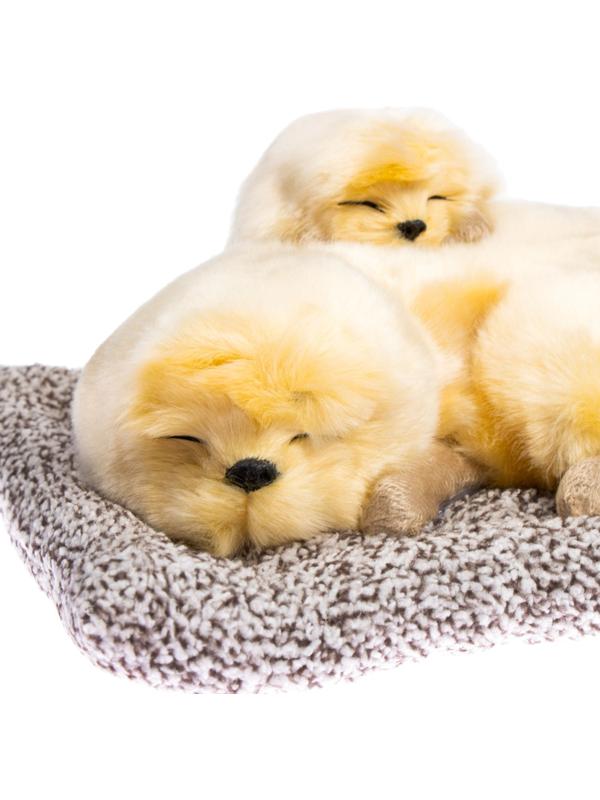 Игрушка на панель авто, собаки на подушке, бежевый окрас