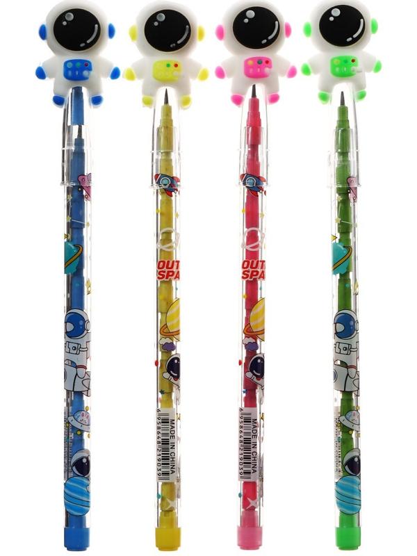 Карандаш секционный чернографитный Космонавт МИКС